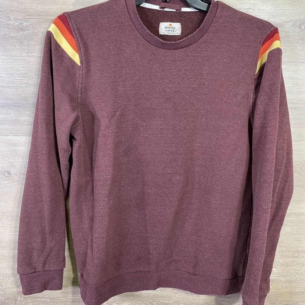 Marine Layer Banks Pullover Mens Medium Gorpcore Preppy Outdoor Casual Sweater